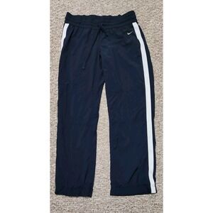 Nike‎ The Athletic Dept. Vtg  Navy Stripe Joggers Warm Up Pants Womens L 12-14